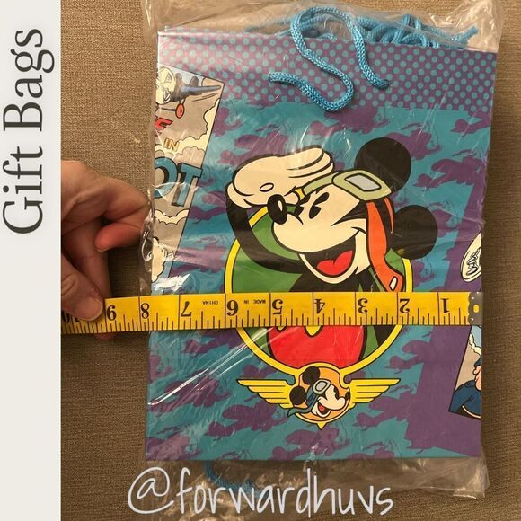 (12) 8.5” x 7.5” Vintage Cleo Mickey Mouse Pilot Gift Bags - Picture 9 of 10